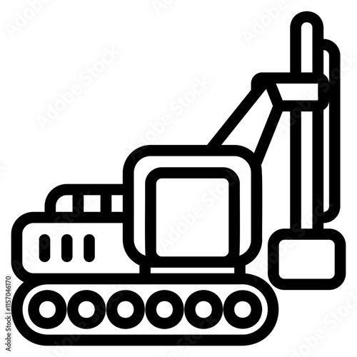 Rotary drilling rig icon
