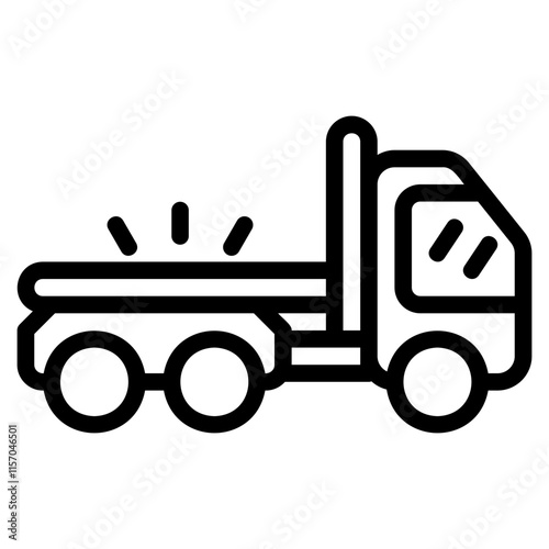 Flat bed truck icon