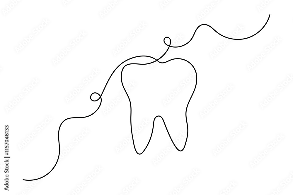 Teeth continuous one line drawing and simple isolated outline vector design
Teeth continuous one line drawing and simple isolated outline vector design
