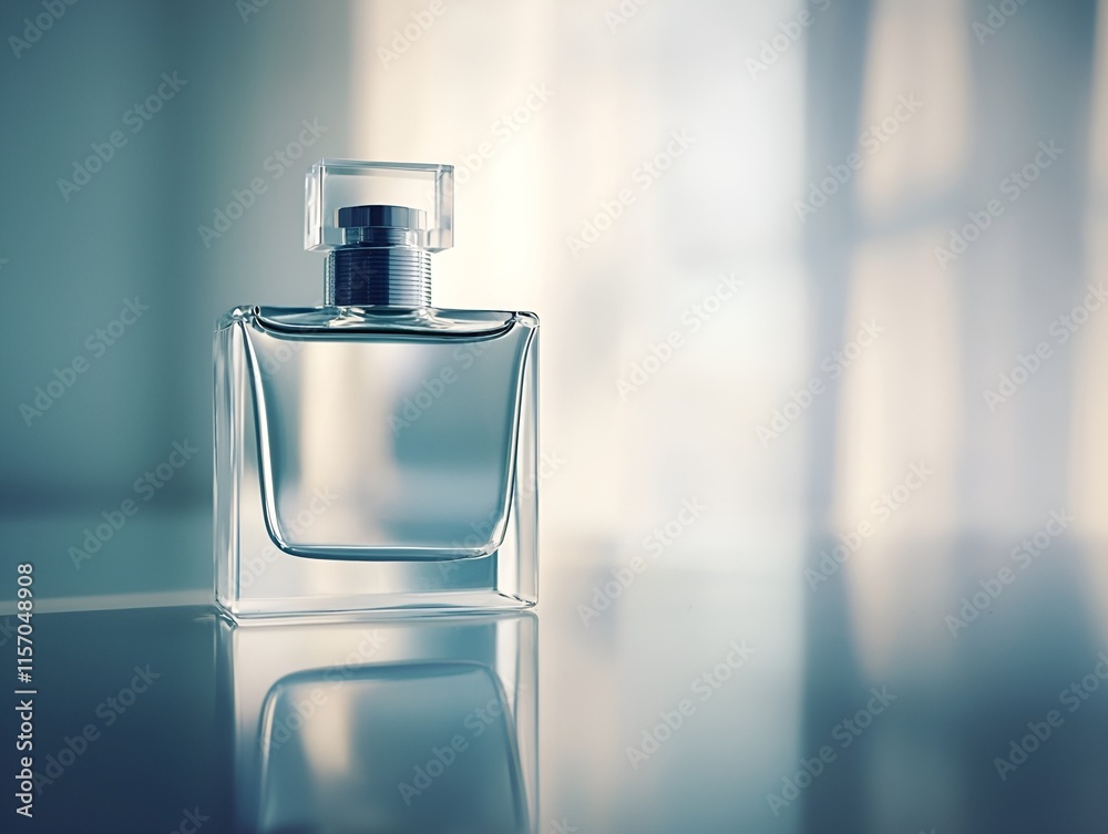A perfume bottle designed in a sleek, minimalist style, emphasizing clean lines and simplicity A perfume bottle designed in a sleek, minimalist style, emphasizing clean lines and simplicity