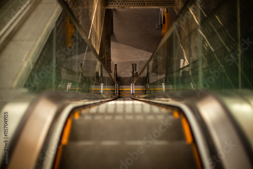 moving escalator in the city