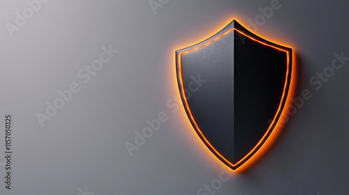 Glowing Shield Surrounded by Energy Barrier