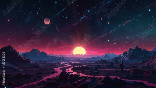 sunrise in the mountains