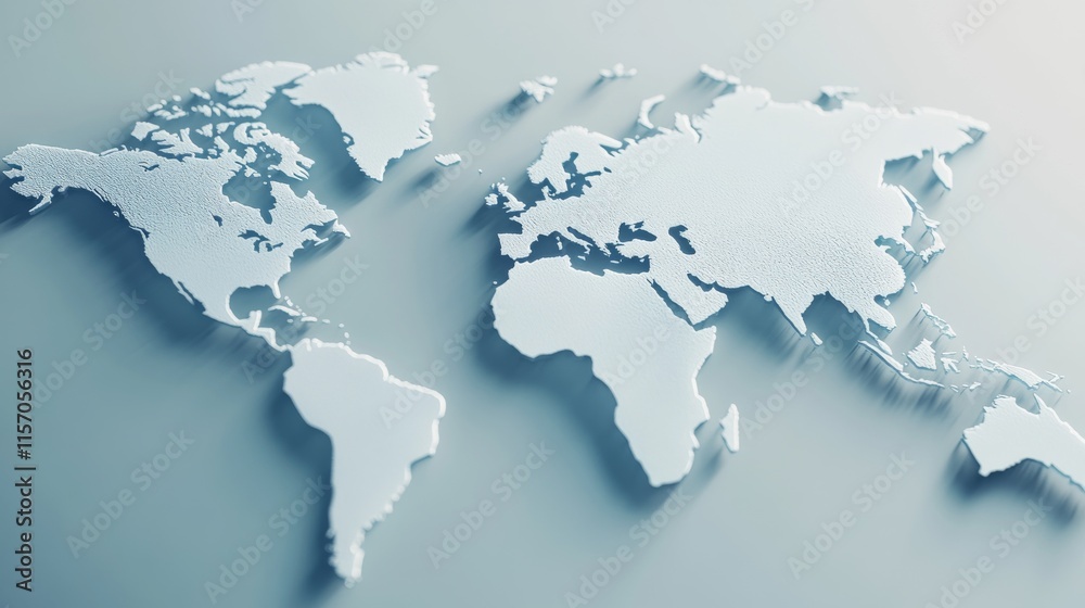 Stylized world map on a textured background.