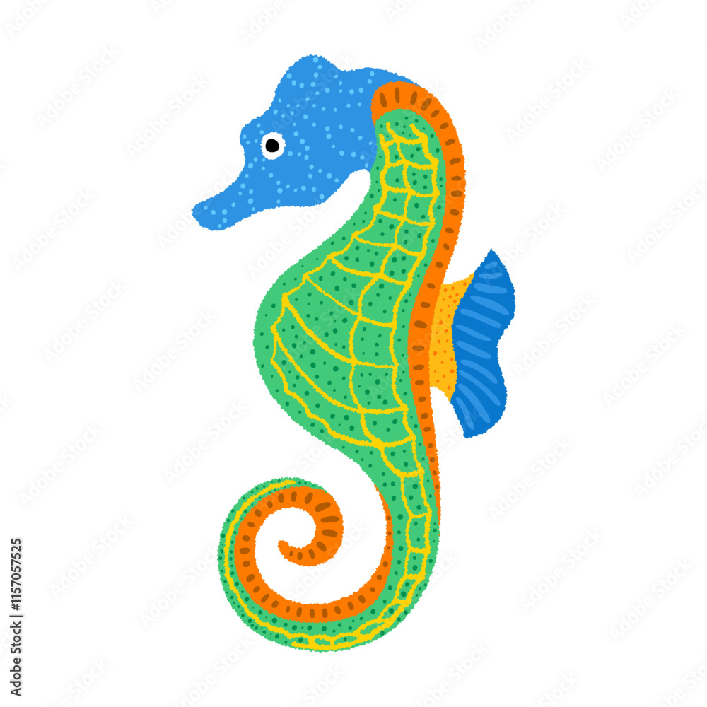 Fototapeta premium Sea Horse vector illustration