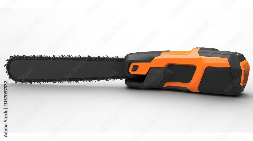 Fototapeta premium Battery-Powered Chainsaw for Efficient Wood Cutting Tasks