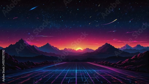 sunrise in the mountains