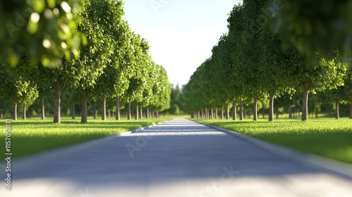 Wallpaper Mural Tree-lined pathway in bright sunlight. Torontodigital.ca