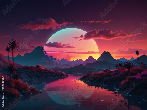 sunrise over the lake