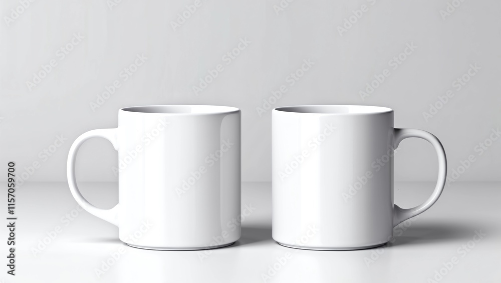 Mug Mock-Up - Two Mugs