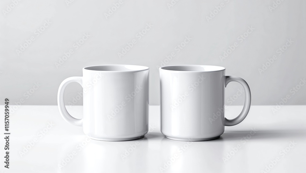 Mug Mock-Up - Two Mugs Mug Mock-Up - Two Mugs