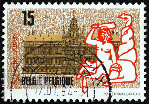 Postage stamp Belgium 1993 Antwerp Town Hall, designed by Cornelis Floris
