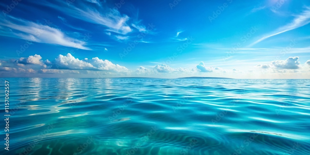 Obraz premium Subtle Wave Wallpaper: Calming Aqua Blue Water Ripple Texture Background Image