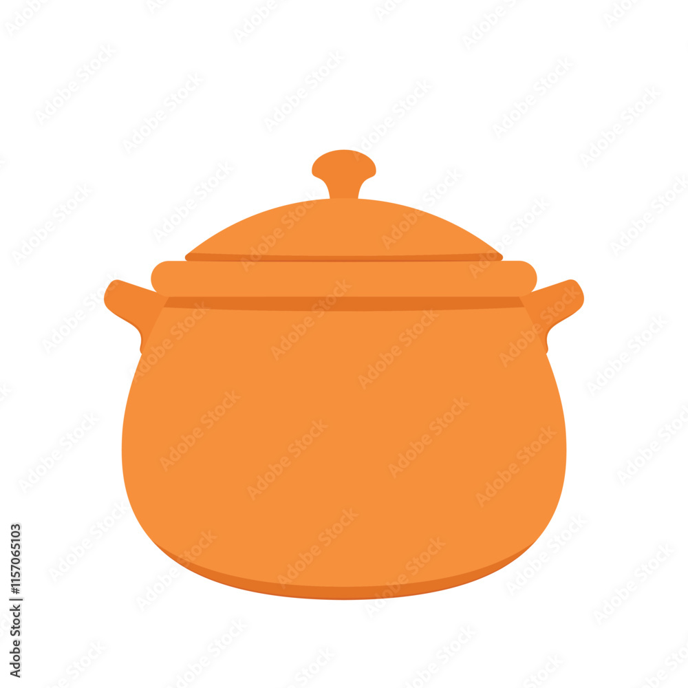 Earthen pot cartoon vector. Earthen pot for cooking. Earthen pot cartoon vector. Earthen pot for cooking.