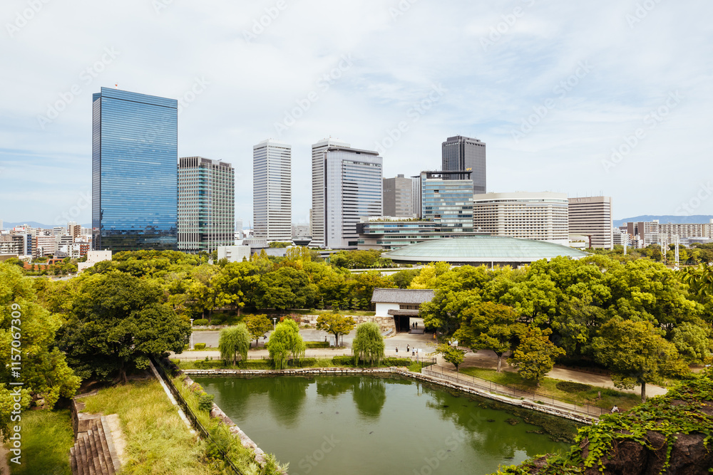 Fototapeta premium Osaka Shiromi Business Area in Japan