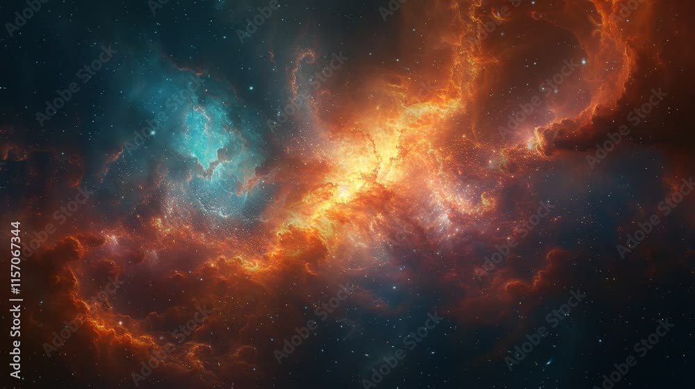 Stunning Cosmic Nebula Illustration Animation Video Showcasing Universal Beauty