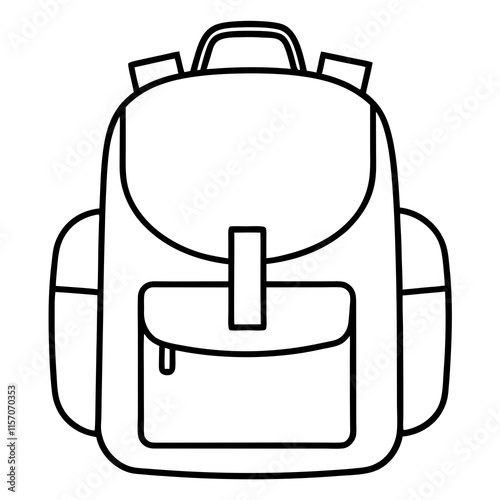 Backpack Line Art Vector Design