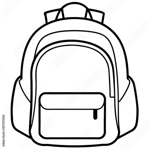 Backpack Line Art Vector Design