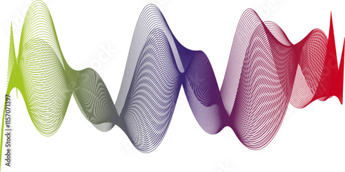 abstract blue redwave line on the white background image unique pattern graphics element modern summer creative gradient effect on the line vector illustration futuristic technological canvas template