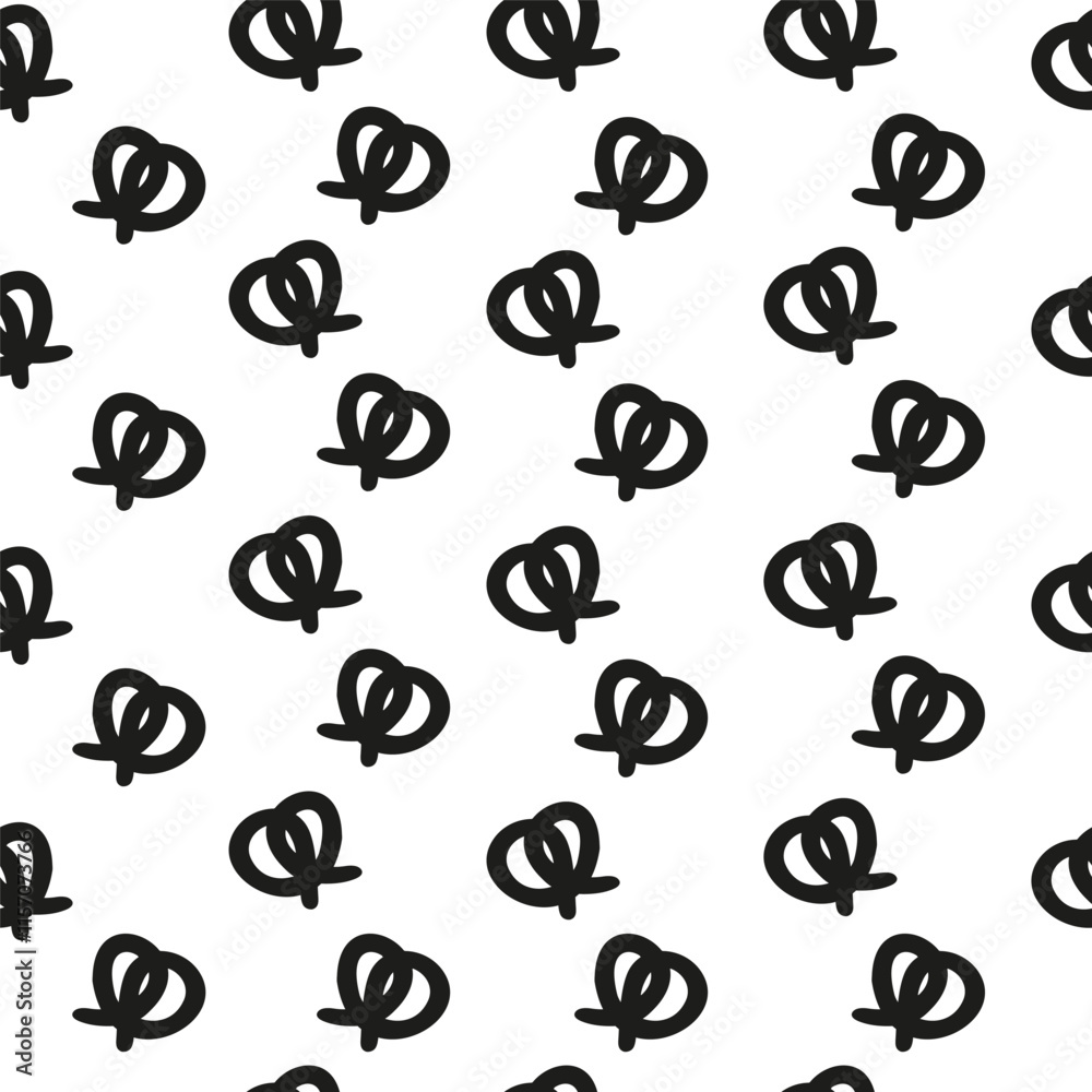 Seamless silhouette pattern cookies hand drawn Seamless silhouette pattern cookies hand drawn