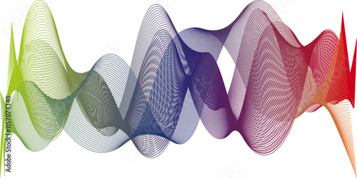 abstract blue redwave line on the white background image unique pattern graphics element modern summer creative gradient effect on the line vector illustration futuristic technological canvas template