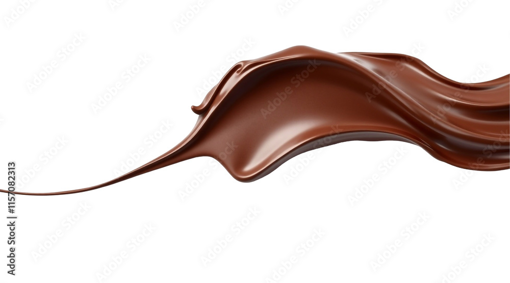 chocolate wave isolated on transparent background