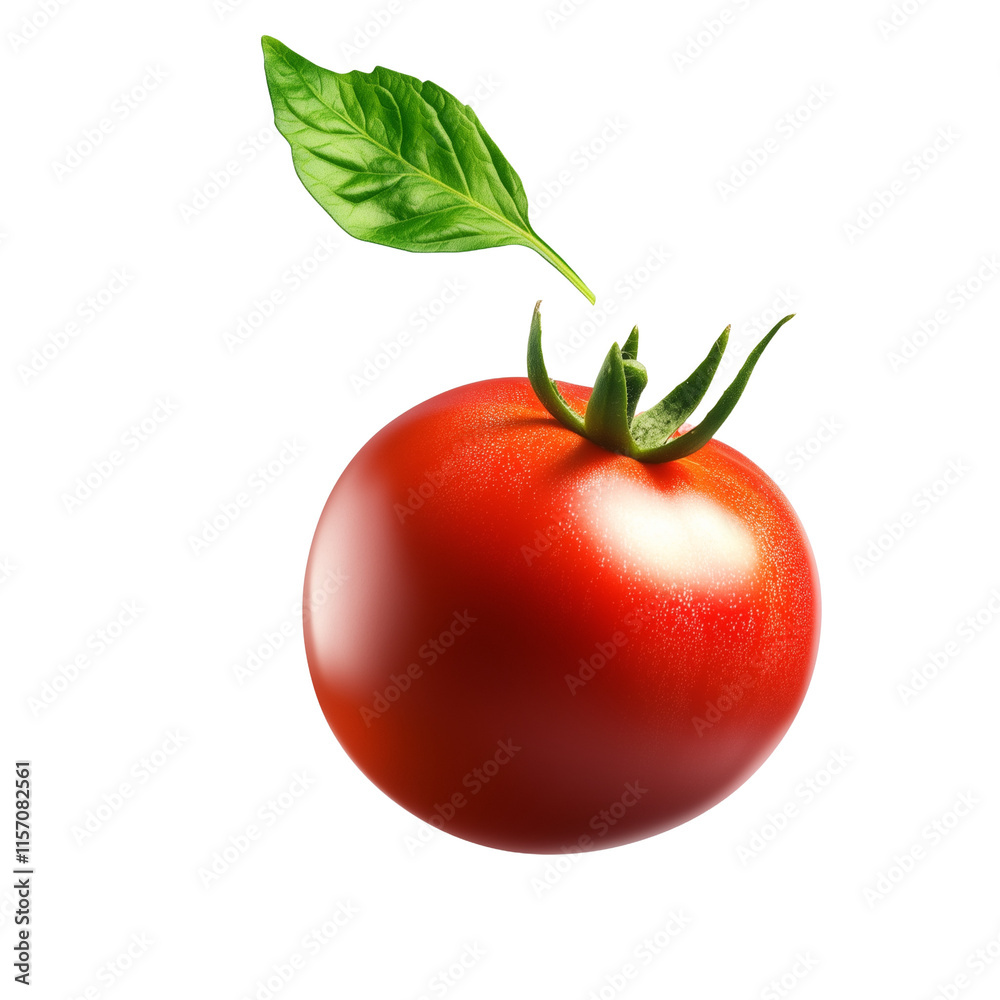 custom made wallpaper toronto digitalTomato with a Fresh Green Leaf on Transparent Background