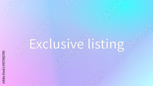 Exclusive listing のグラデーション背景イラスト