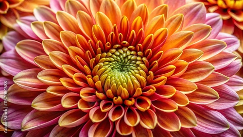 Vibrant Chrysanthemum Macro Photography: Detailed Petals & Pollen