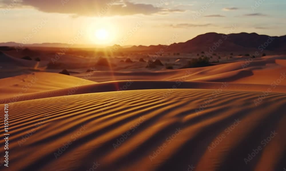 Desert sand dune texture at sunset with mountains in background. Desert sand dune texture at sunset with mountains in background.