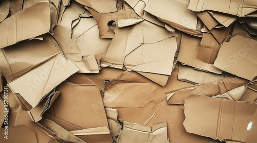 background of cardboard boxes, crumpled paper background