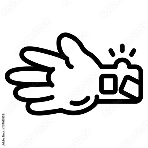 Broken hand icon
