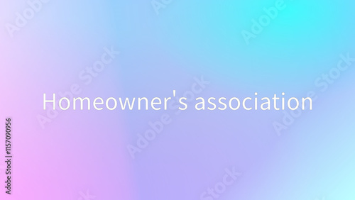 Homeowner's association のグラデーション背景イラスト photo