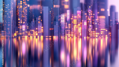 Neon flashing urban noise background