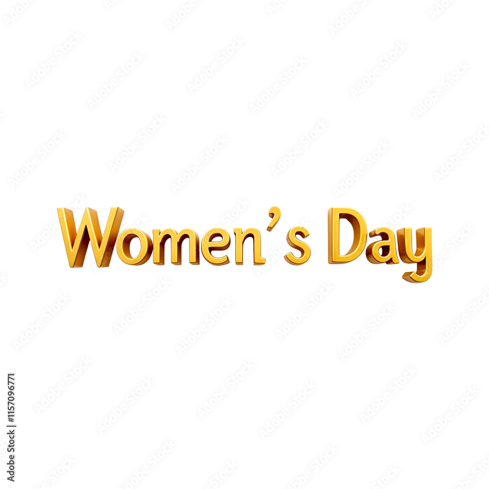 Women's day golden inscription isolated on transparent background. March 8. Women's day gold text png Women's day golden inscription isolated on transparent background. March 8. Women's day gold text png