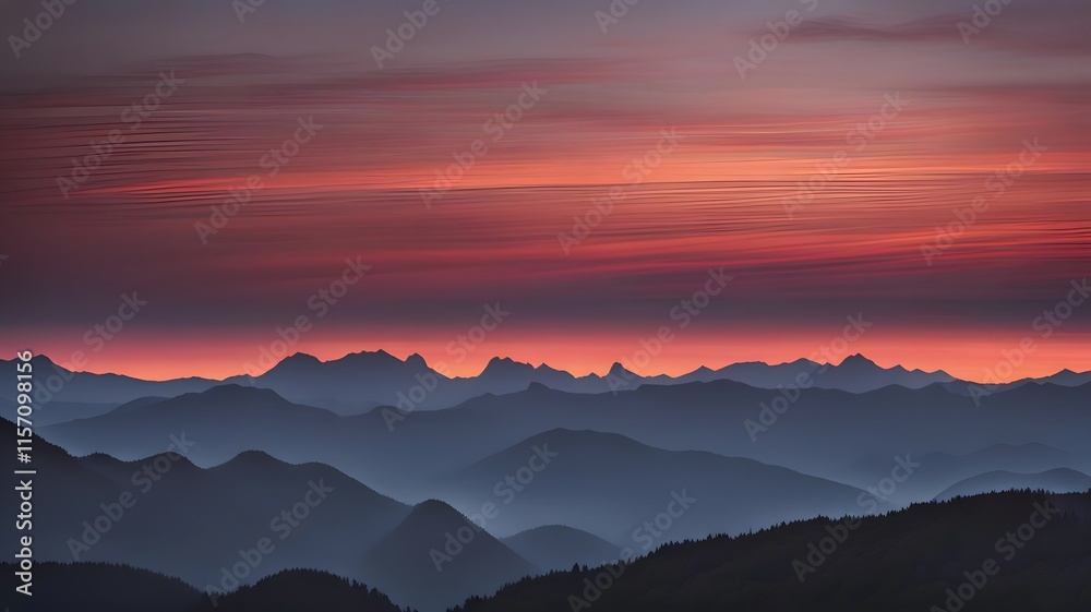 Obraz premium Time-Lapse of Night to Day Sky Transition from Mountain Summit