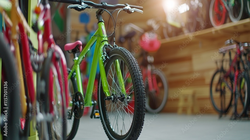 Obraz premium Electric Bike Shop with a Chic and Modern Interior