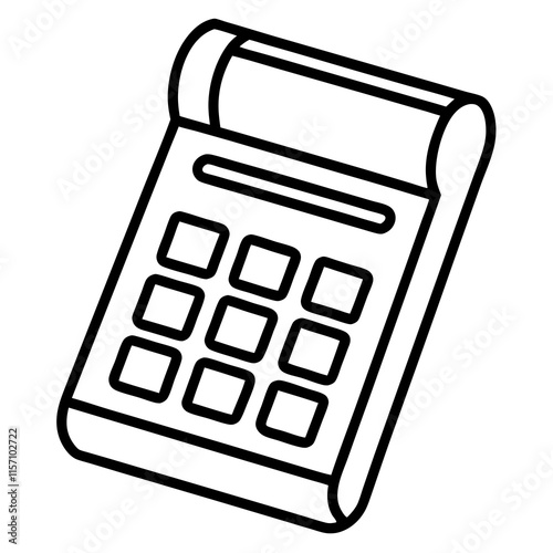 Calculator Line Art Vector Design