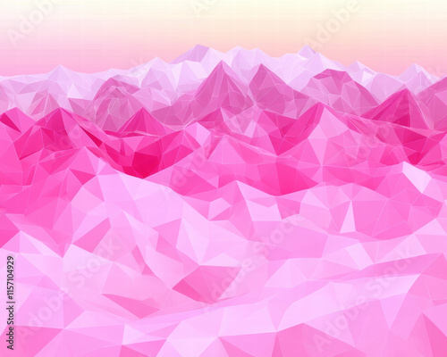 Vibrant pink polygonic abstract background with soft focus and large copy space - Chaos photo