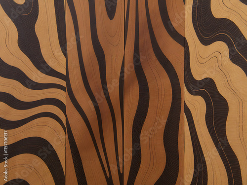 Zebrano Exotic Wood Features A Unique Textured Pattern With Varied Tones Reminiscent Of African Plains Wildlife Habitats And Vegetation. 00003 photo