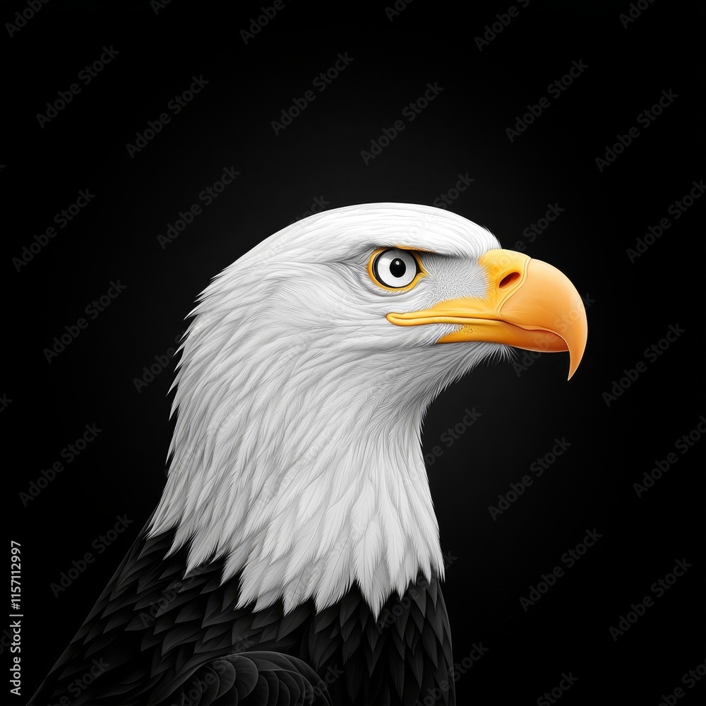 A captivating black-and-white close-up of an eagle, highlighting its sharp features and intense gaze, making it perfect for wildlife conservation projects and educational materials. A captivating black-and-white close-up of an eagle, highlighting its sharp features and intense gaze, making it perfect for wildlife conservation projects and educational materials.