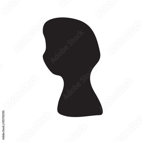 Vector silhouettes of men and a women, a group of standing business people, black color isolated on white background