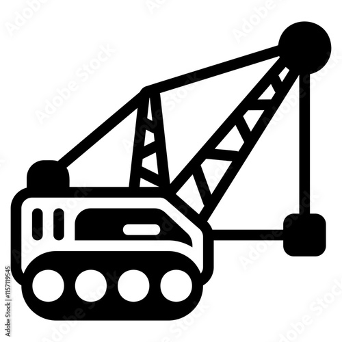 Dragline excavator icon