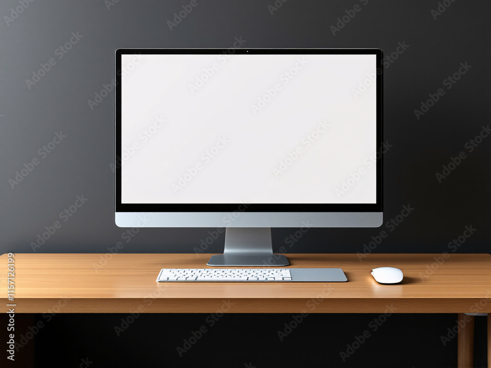 Computer, monitor, screen, keyboard, mouse, desk, workspace, office, technology, display, workstation, PC, electronic, device, modern, sleek, minimalist, professional, setup, equipment, digital, blank Computer, monitor, screen, keyboard, mouse, desk, workspace, office, technology, display, workstation, PC, electronic, device, modern, sleek, minimalist, professional, setup, equipment, digital, blank