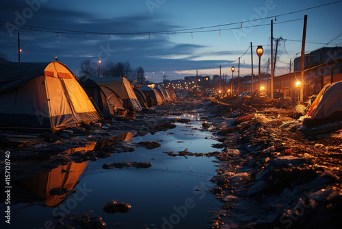 refugee tent camp, 