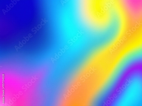 Colorful abstract waves with smooth gradient, vibrant background design.
