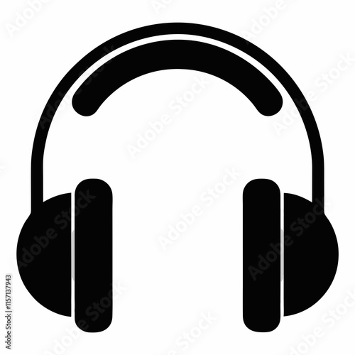 headphones icon on white background