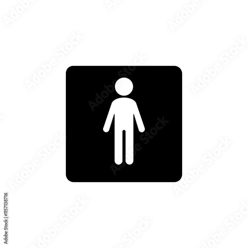 Male Restroom Sign Icon