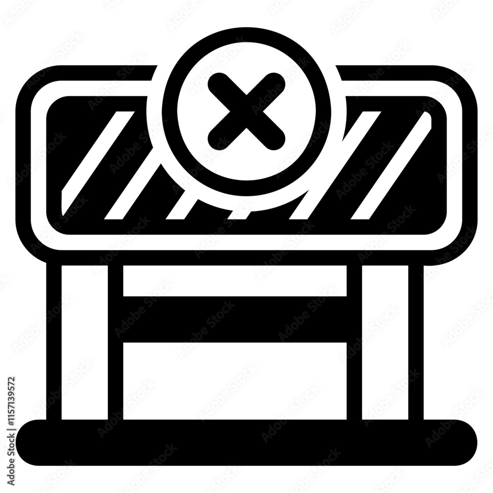 Fototapeta premium Barricade icon