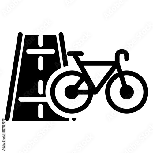 Bike road icon